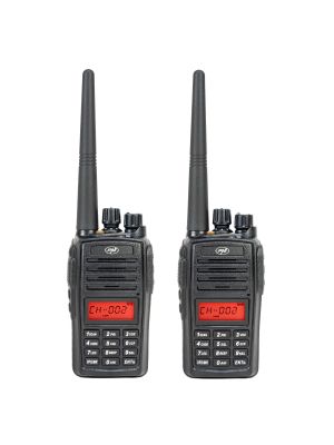 Комплект от 2 портативни радиостанции PNI PMR R18, 446MHz, 0.5W, 128 канала, 16 PMR и 50 CTCSS и 104 DCS тона, FM радио, прогр.