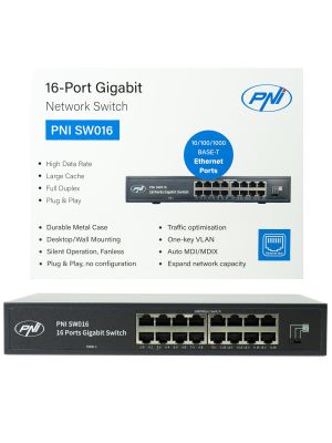 Превключвател PNI SW016, 16 x 10/100/1000 Mbps