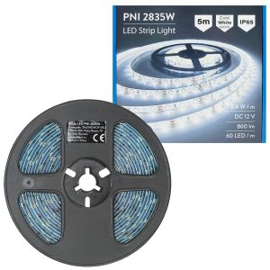 LED лента PNI 2835W, студено бяла